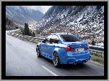 Góry, Droga, BMW, Niebieskie, M4
